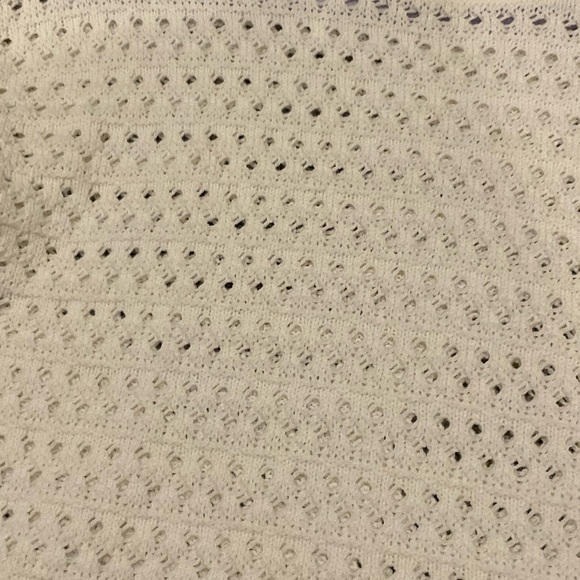 Cream Knit Sweater, feminine Boho crochet, kids, girl, size 14 - Picture 3 of 10